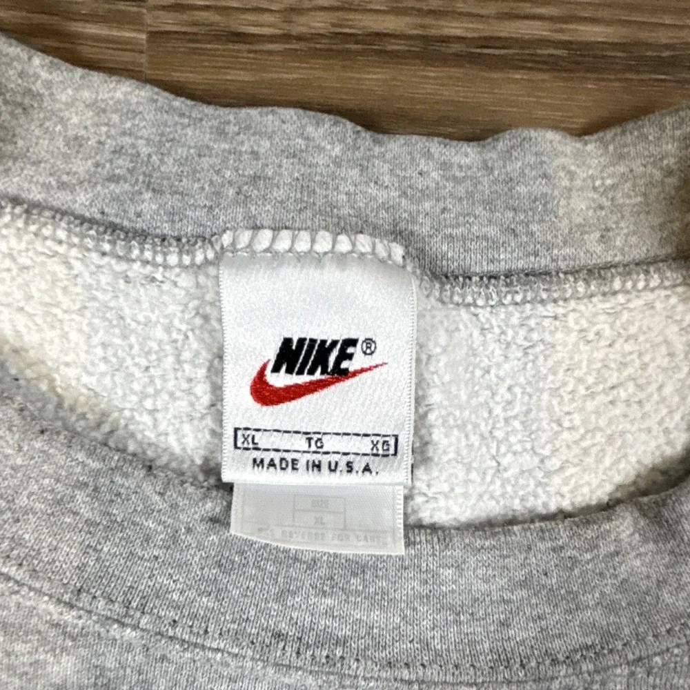Nike Men's Gray Fleece Logo Pullover Crew Neck Sweatshirt Solid XL